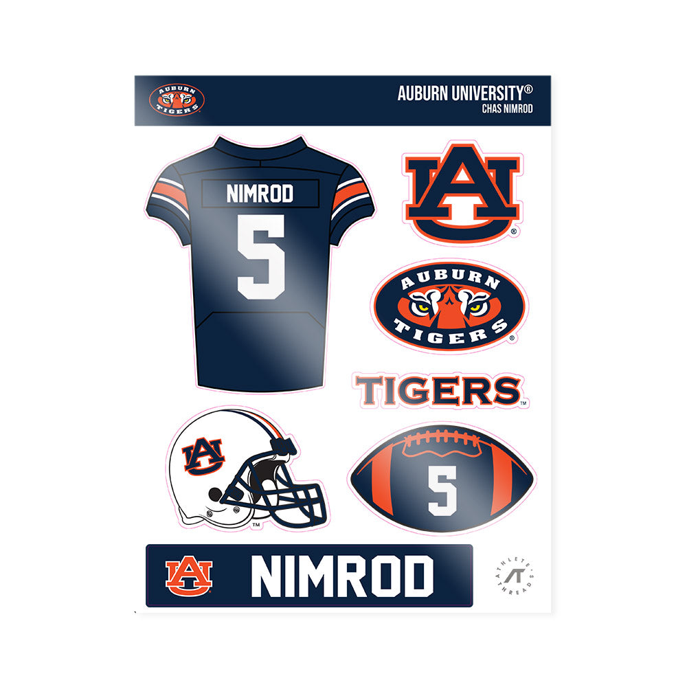 Auburn - NCAA Football : Chas Nimrod - Sticker Sheet-0