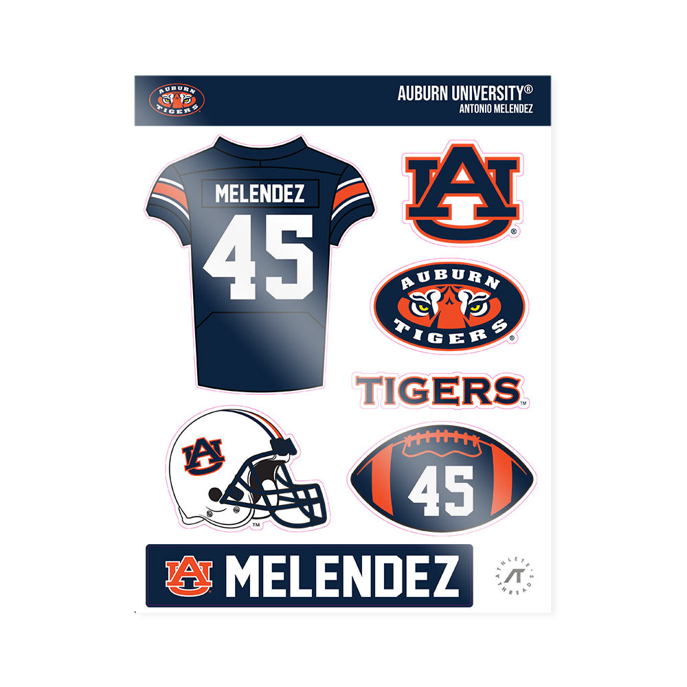 Auburn - NCAA Football : Antonio Melendez - Sticker Sheet-0