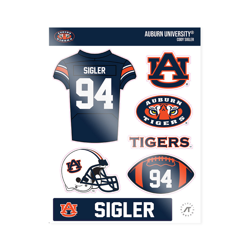 Auburn - NCAA Football : Cody Sigler - Sticker Sheet-0