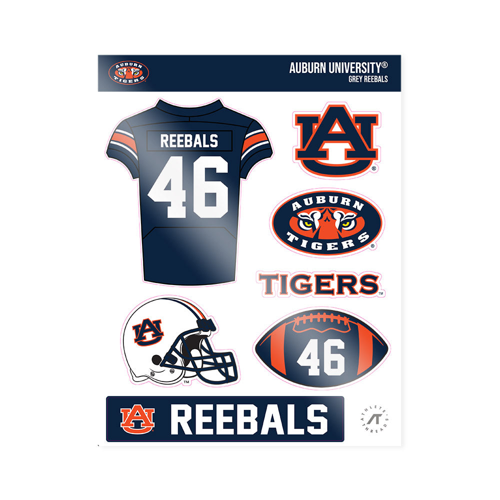 Auburn - NCAA Football : Grey Reebals - Sticker Sheet-0