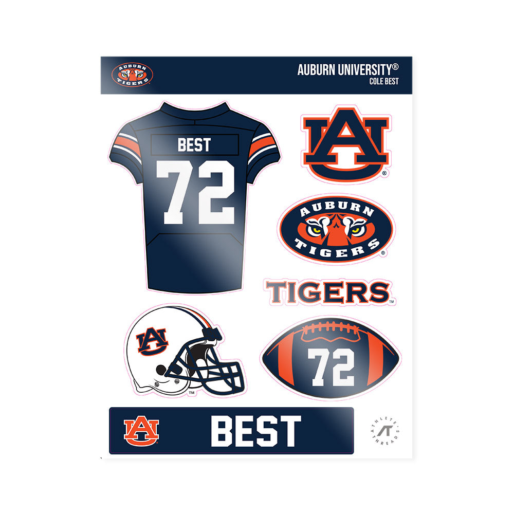 Auburn - NCAA Football : Cole Best - Sticker Sheet-0