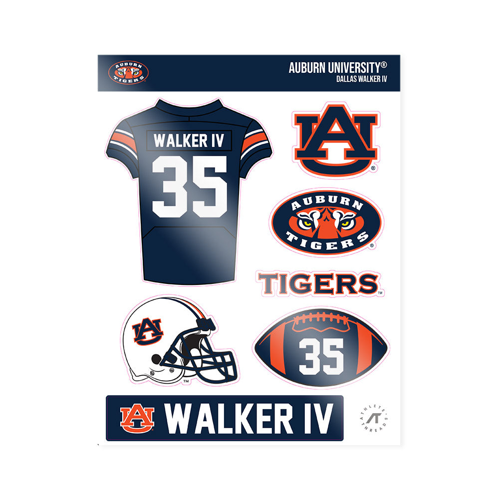 Auburn - NCAA Football : Dallas Walker IV - Sticker Sheet-0