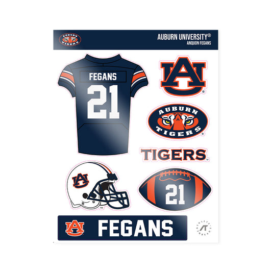 Auburn - NCAA Football : Anquon Fegans - Sticker Sheet-0