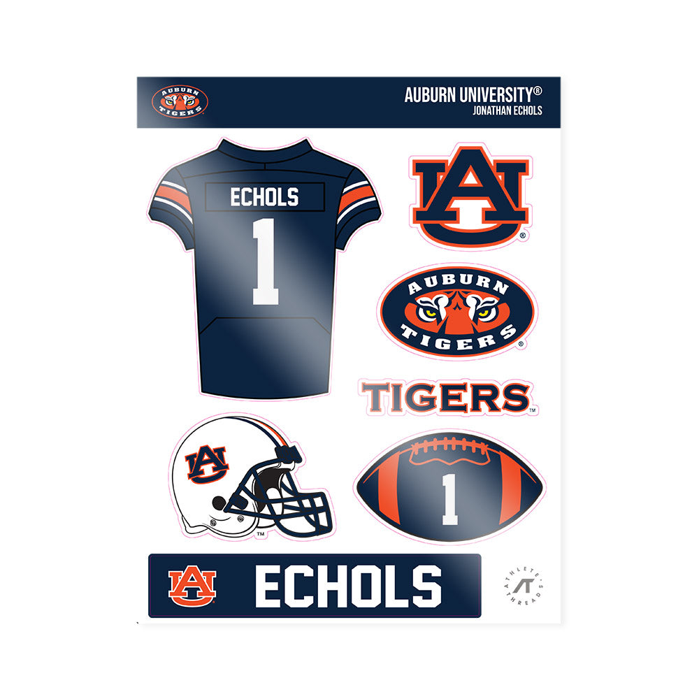 Auburn - NCAA Football : Jonathan Echols - Sticker Sheet-0
