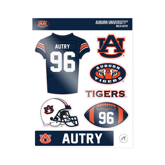 Auburn - NCAA Football : Malik Autry - Sticker Sheet-0