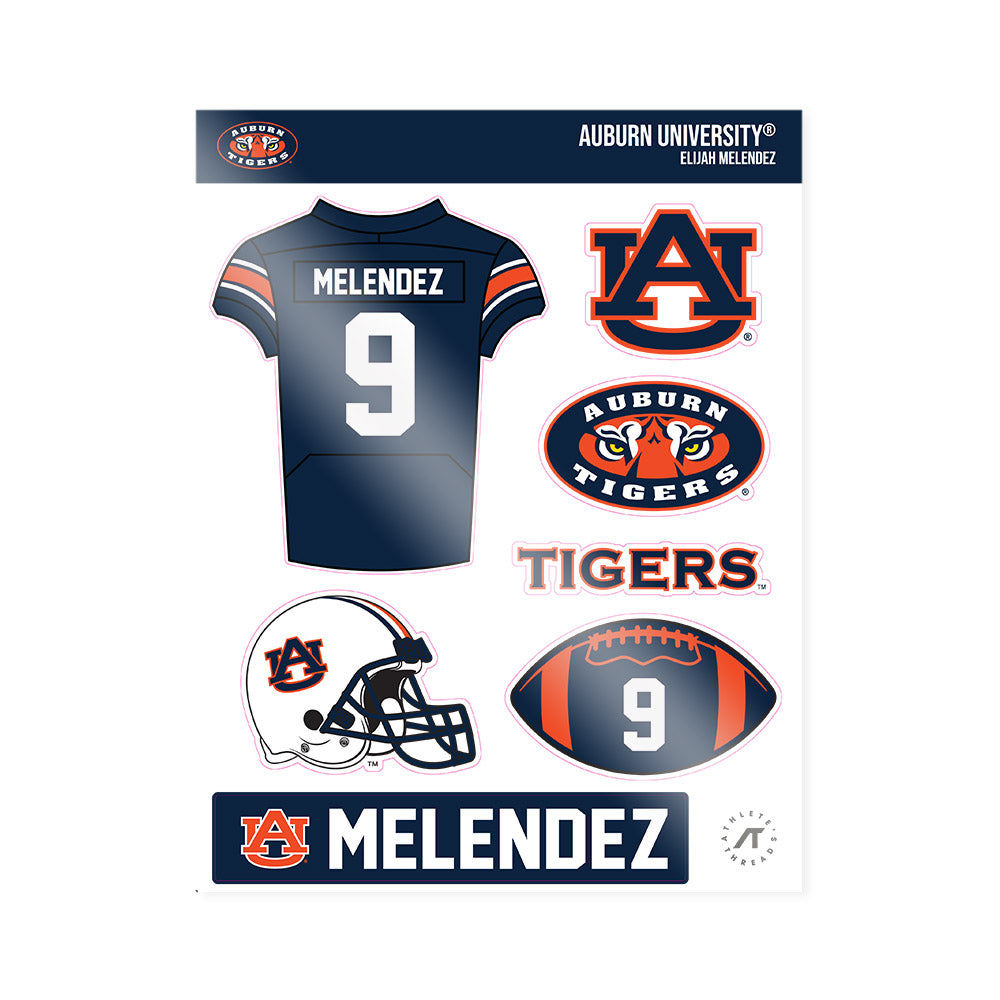 Auburn - NCAA Football : Elijah Melendez - Sticker Sheet-0