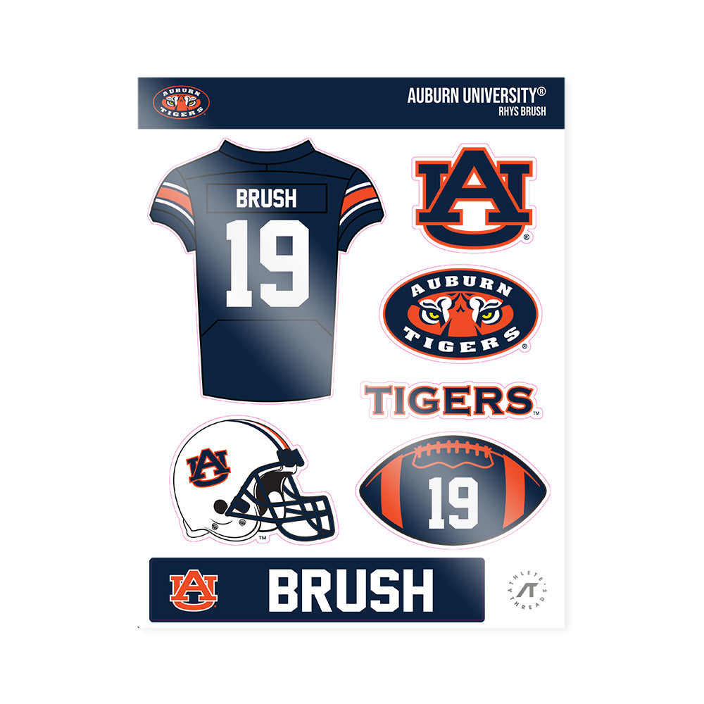 Auburn - NCAA Football : Rhys Brush - Sticker Sheet-0
