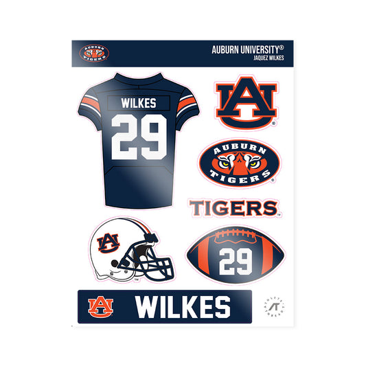 Auburn - NCAA Football : Jaquez Wilkes - Sticker Sheet-0