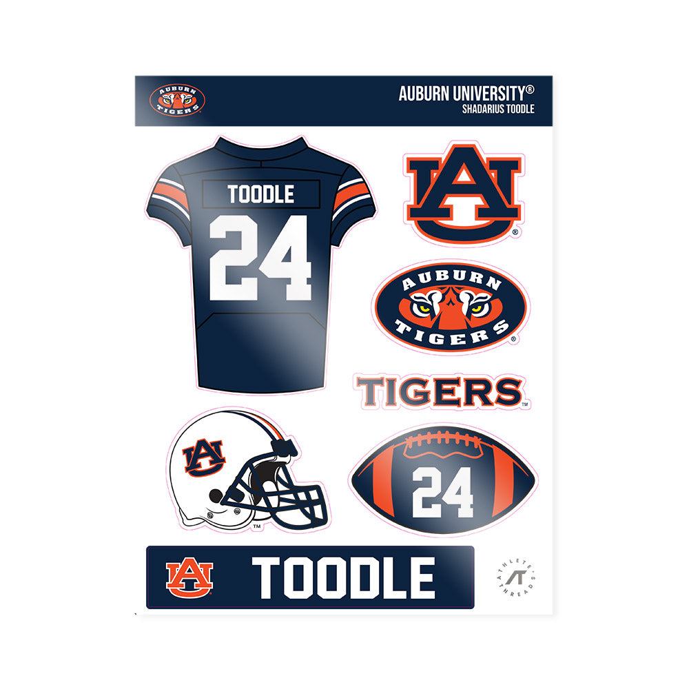 Auburn - NCAA Football : Shadarius Toodle - Sticker Sheet-0