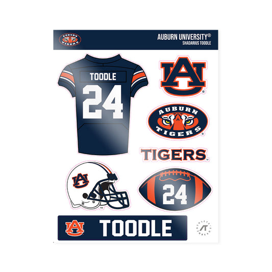 Auburn - NCAA Football : Shadarius Toodle - Sticker Sheet-0