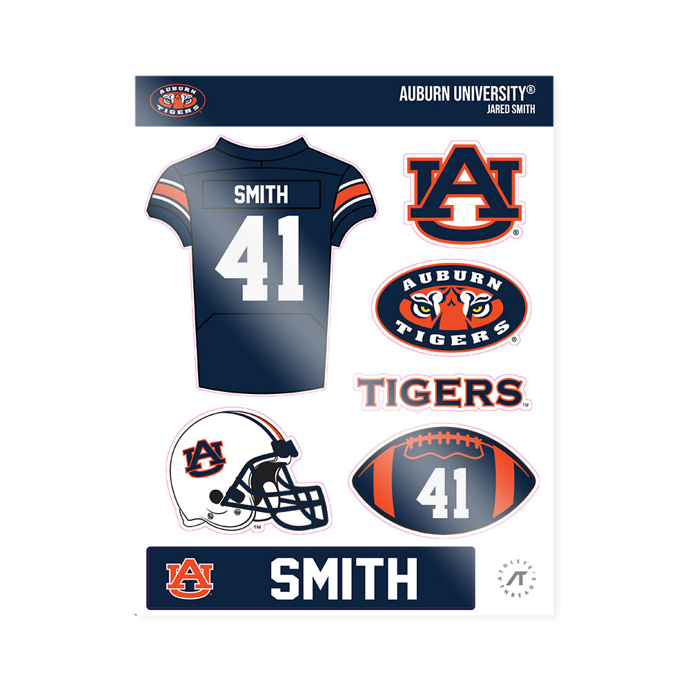 Auburn - NCAA Football : Jared Smith - Sticker Sheet-0