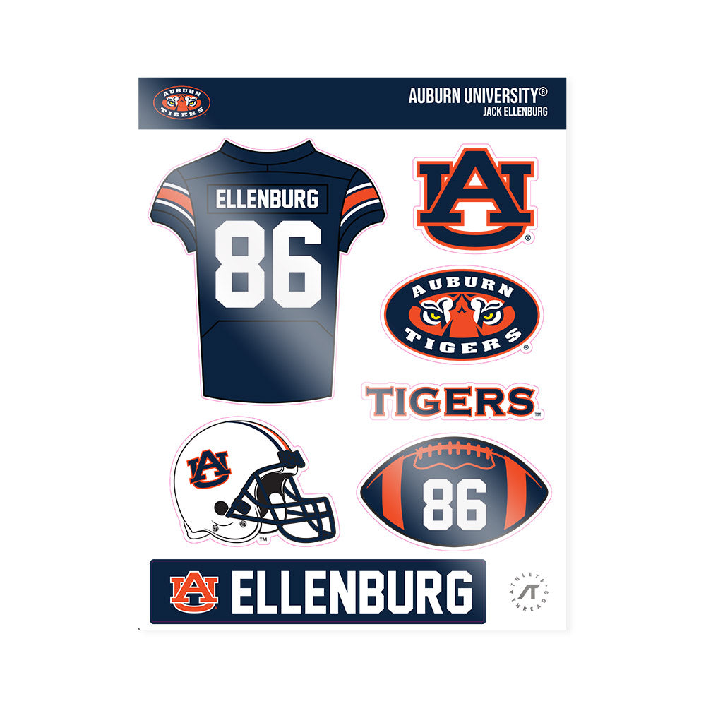 Auburn - NCAA Football : Jack Ellenburg - Sticker Sheet-0