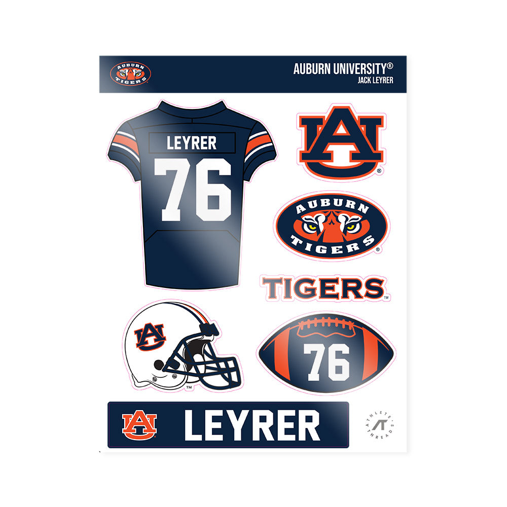 Auburn - NCAA Football : Jack Leyrer - Sticker Sheet-0