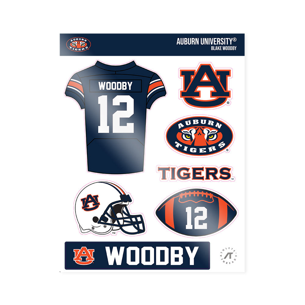 Auburn - NCAA Football : Blake Woodby - Sticker Sheet-0