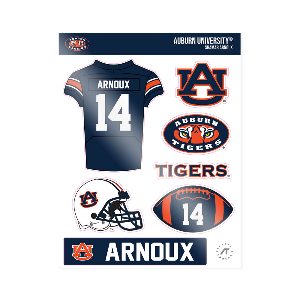 Auburn - NCAA Football : Shamar Arnoux - Sticker Sheet-0