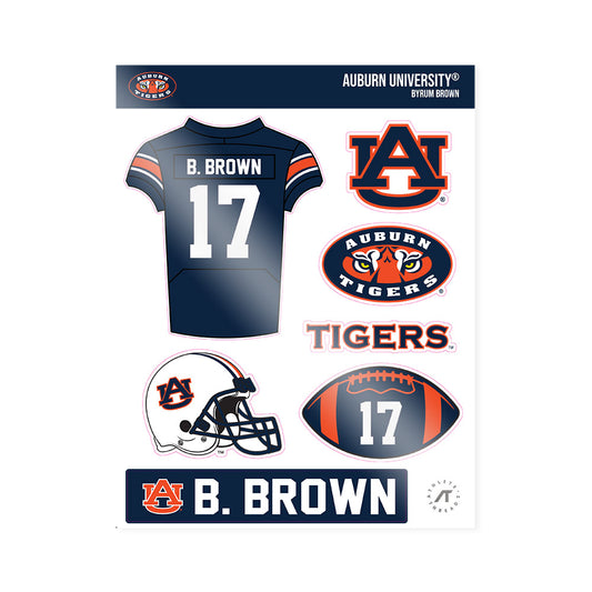 Auburn - NCAA Football : Byrum Brown - Sticker Sheet-0