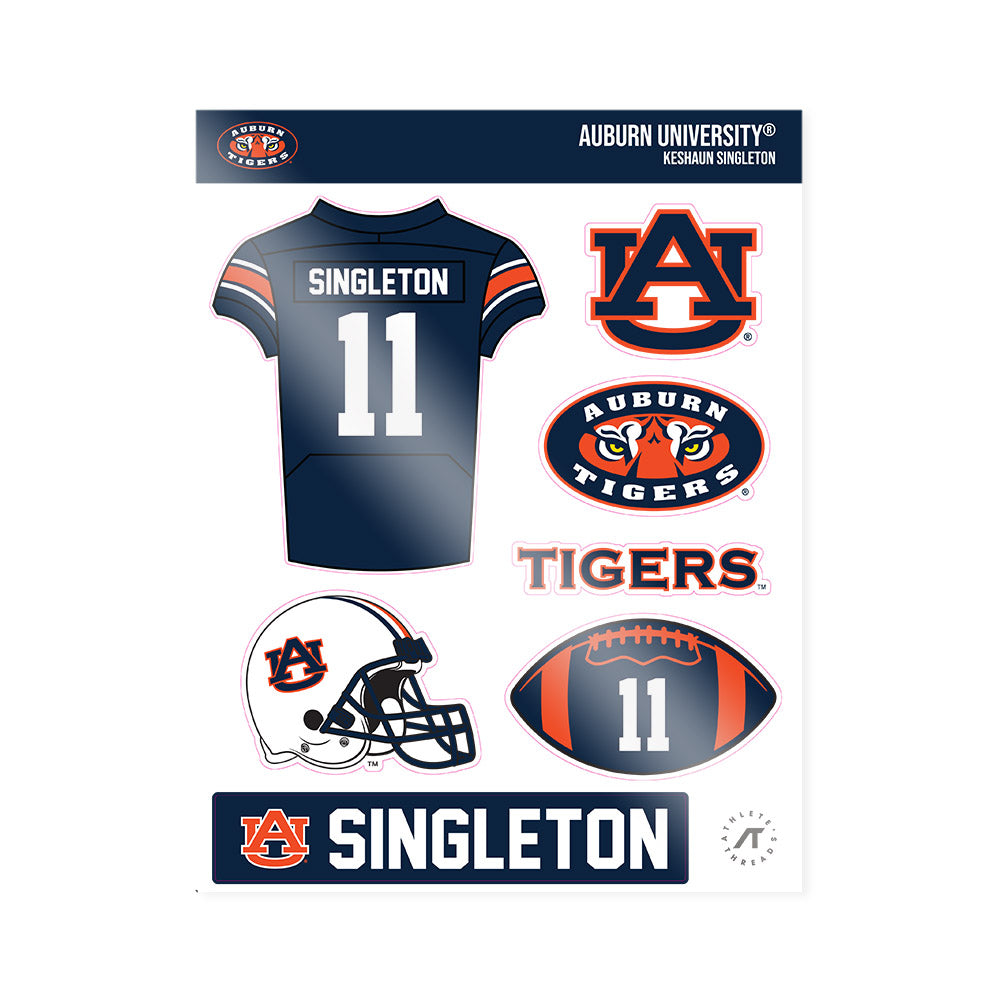 Auburn - NCAA Football : Keshaun Singleton - Sticker Sheet-0