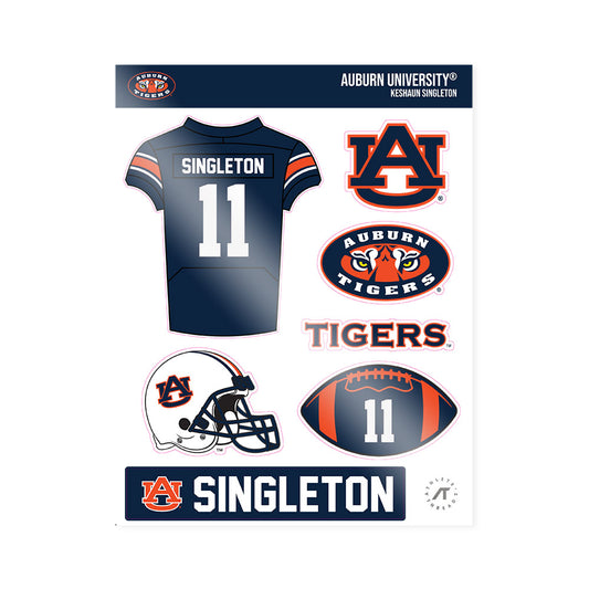 Auburn - NCAA Football : Keshaun Singleton - Sticker Sheet-0
