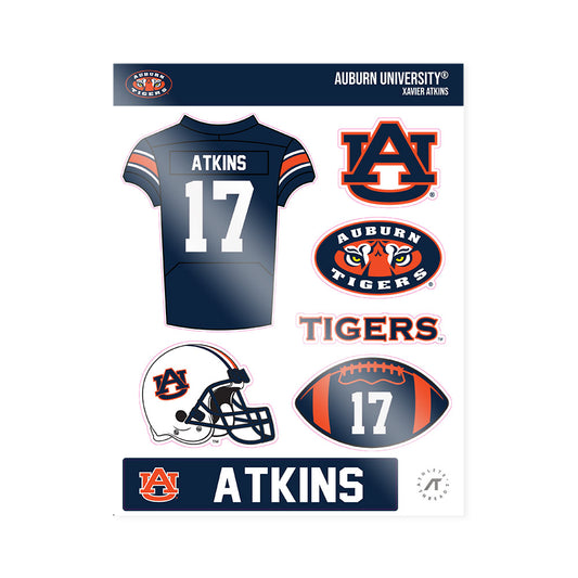 Auburn - NCAA Football : Xavier Atkins - Sticker Sheet-0