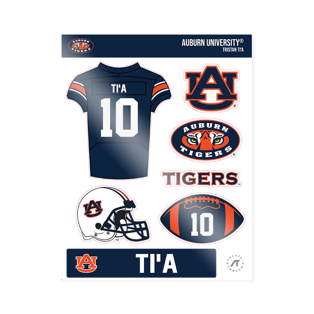 Auburn - NCAA Football : Tristan Ti'a - Sticker Sheet-0