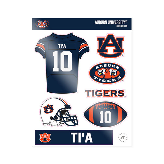Auburn - NCAA Football : Tristan Ti'a - Sticker Sheet-0