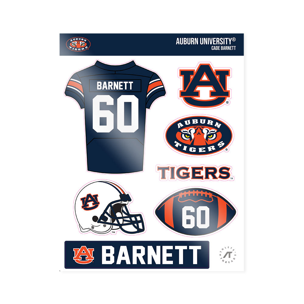 Auburn - NCAA Football : Cade Barnett - Sticker Sheet-0