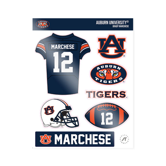 Auburn - NCAA Football : Brady Marchese - Sticker Sheet-0