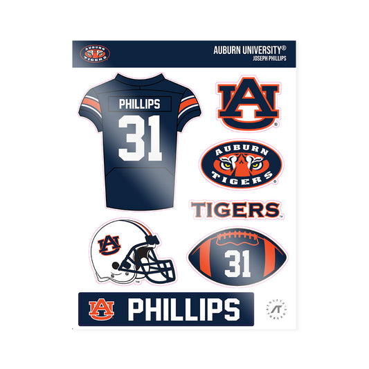 Auburn - NCAA Football : Joseph Phillips - Sticker Sheet-0