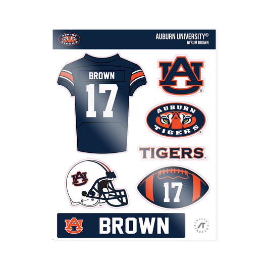 Auburn - NCAA Football : Byrum Brown - Sticker Sheet-0