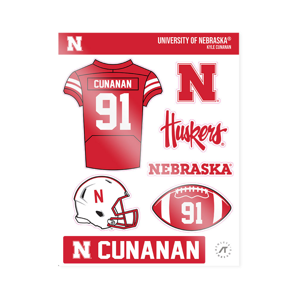 Nebraska - NCAA Football : Kyle Cunanan - Sticker Sheet-0