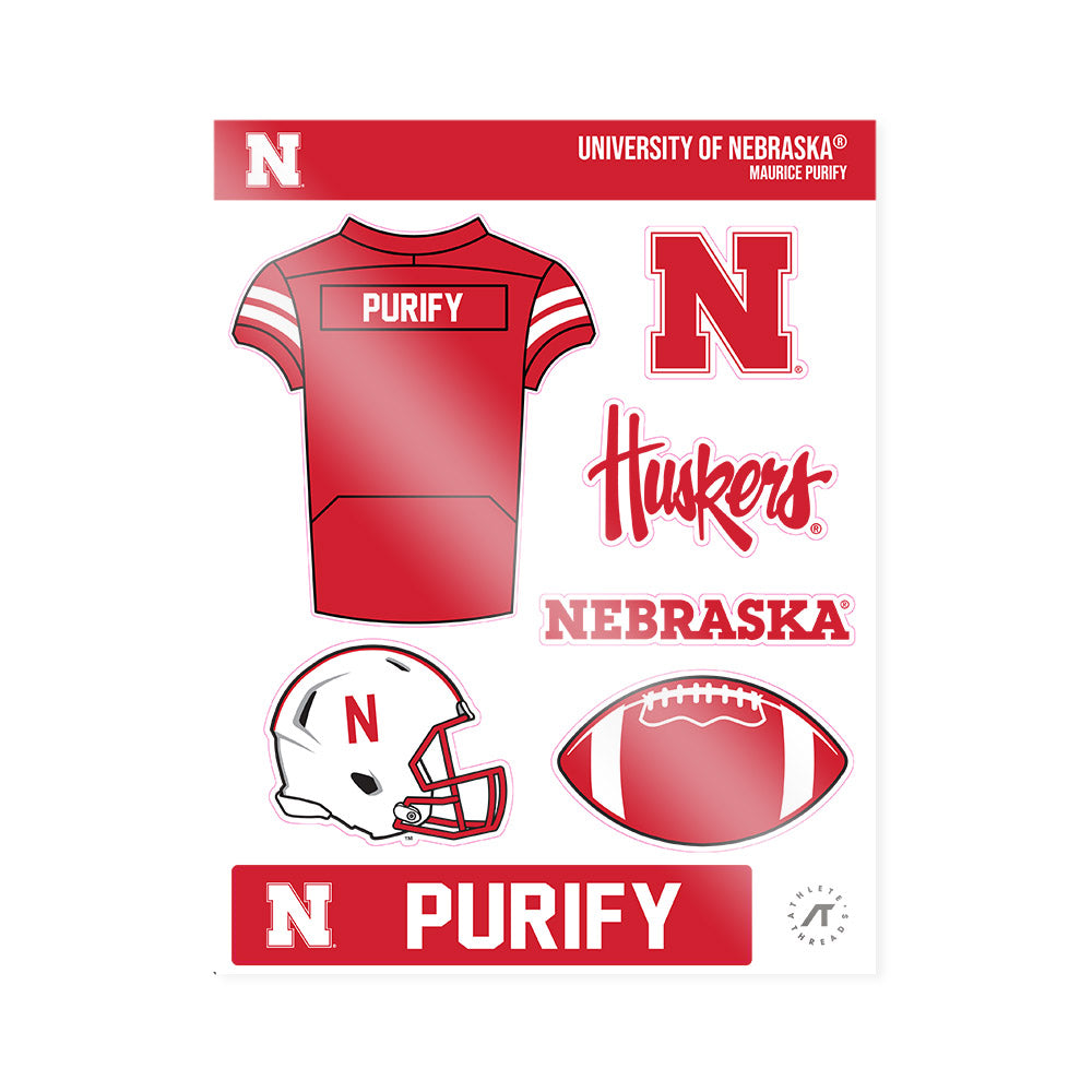 Nebraska - NCAA Football : Maurice Purify - Sticker Sheet-0