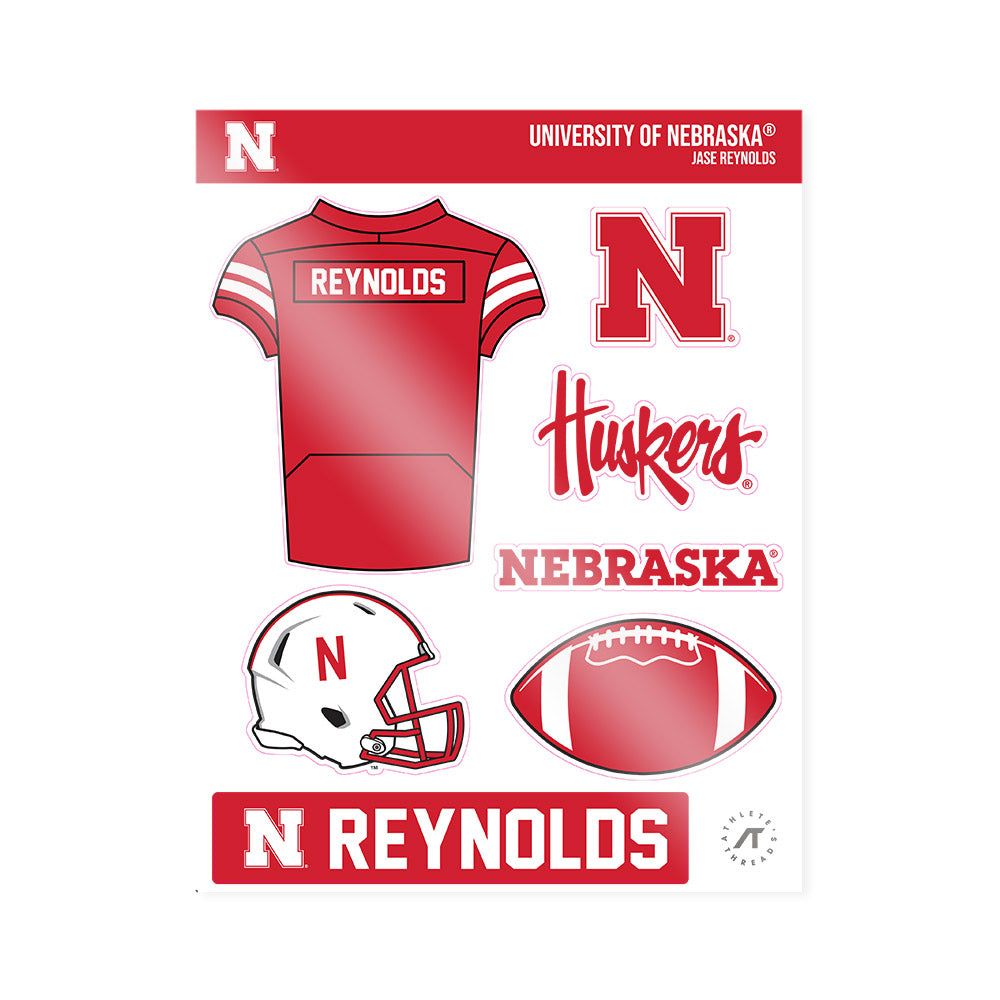 Nebraska - NCAA Football : Jase Reynolds - Sticker Sheet-0