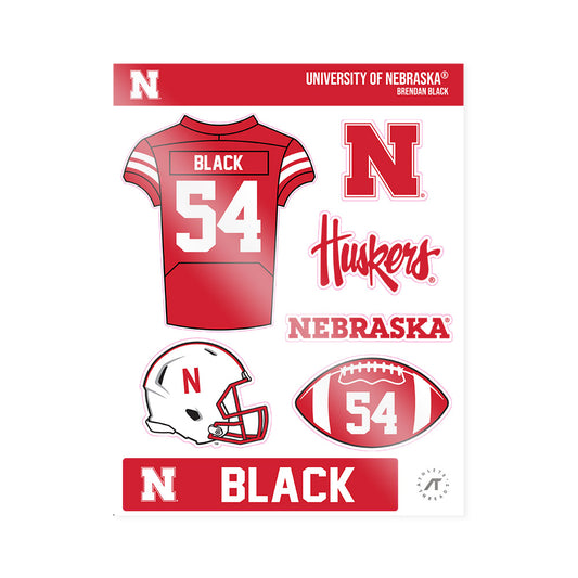 Nebraska - NCAA Football : Brendan Black - Sticker Sheet-0