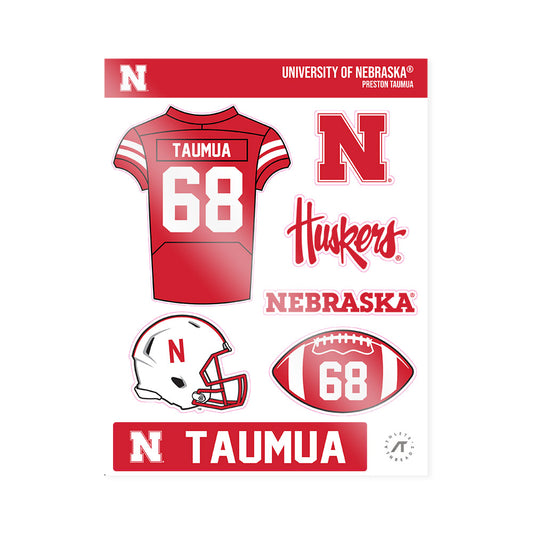 Nebraska - NCAA Football : Preston Taumua - Sticker Sheet-0