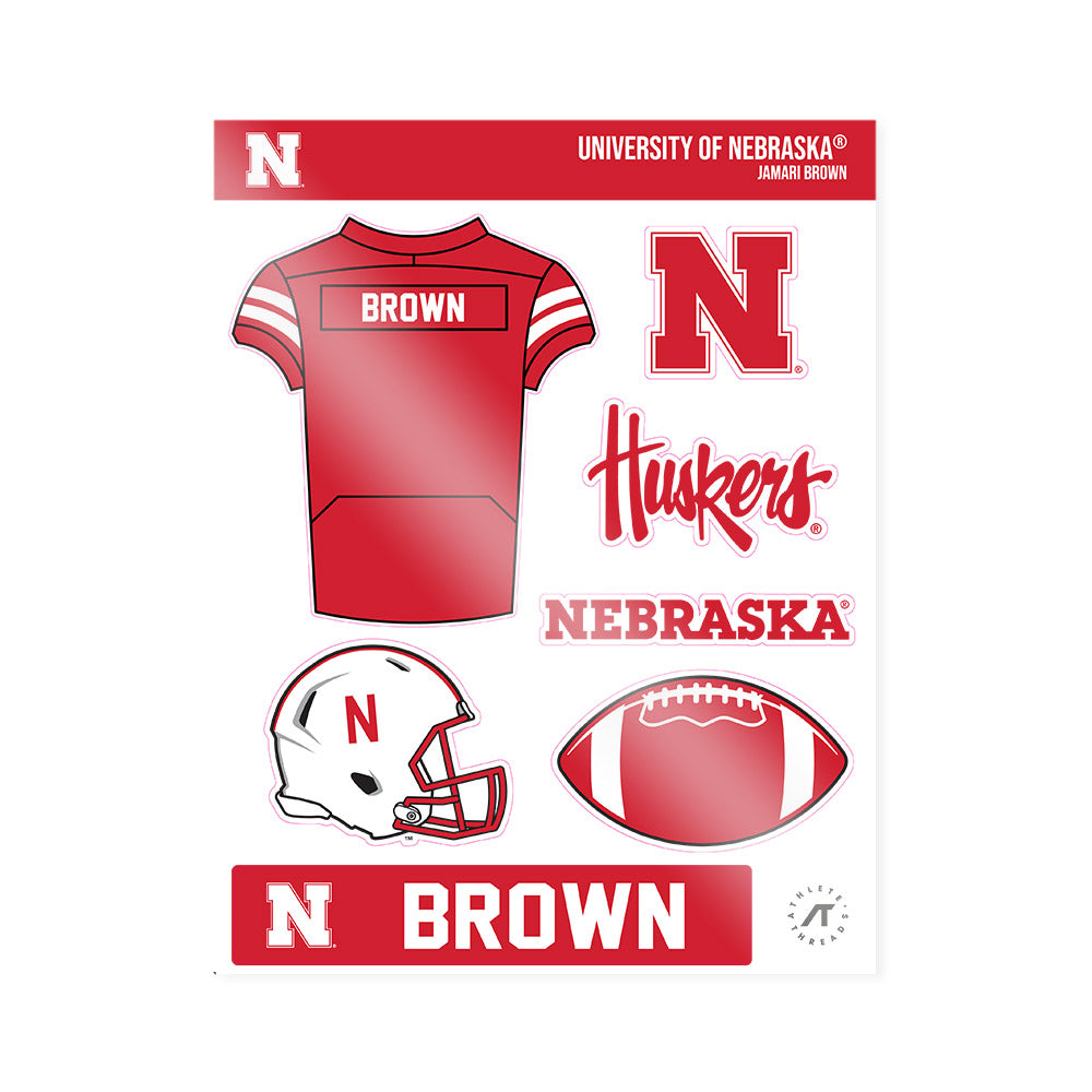 Nebraska - NCAA Football : Jamari Brown - Sticker Sheet-0