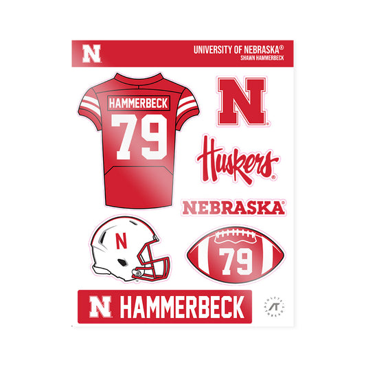 Nebraska - NCAA Football : Shawn Hammerbeck - Sticker Sheet-0