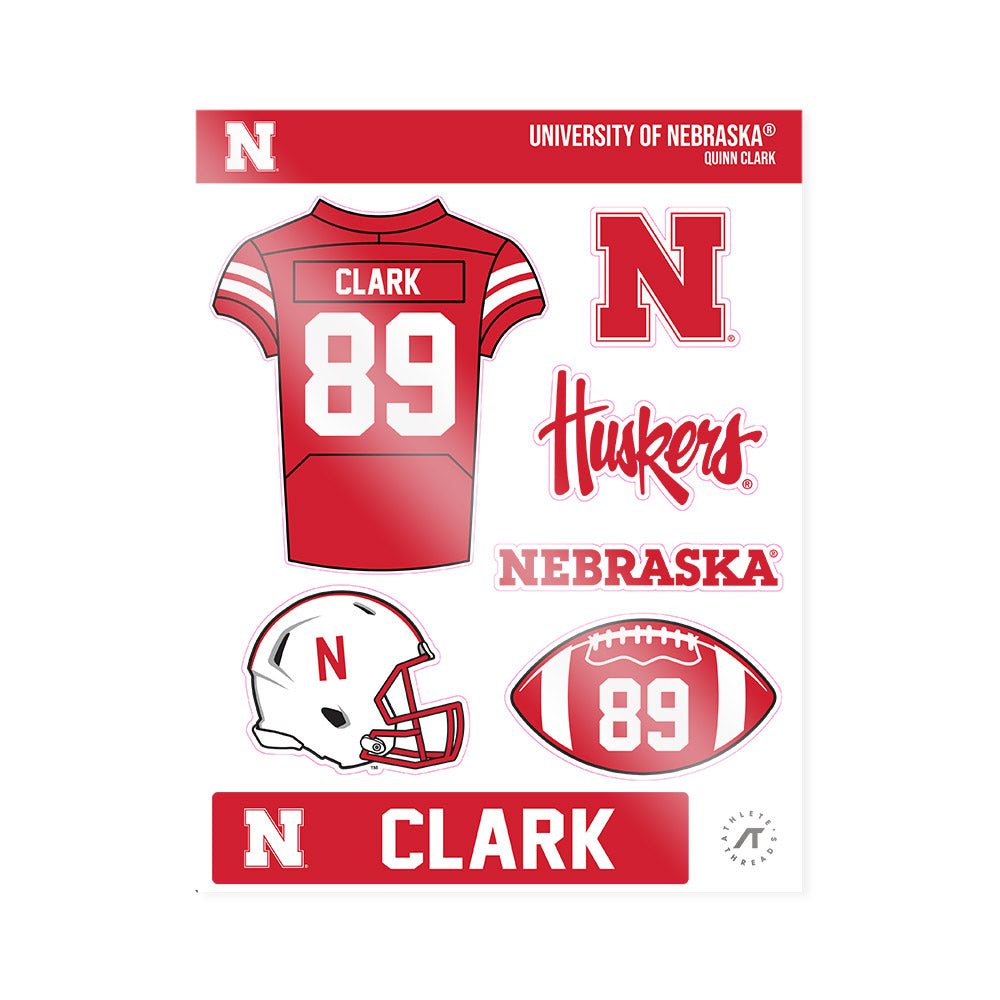 Nebraska - NCAA Football : Quinn Clark - Sticker Sheet-0