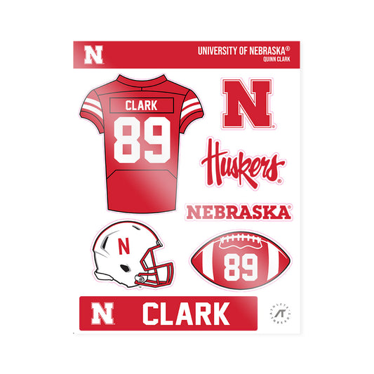 Nebraska - NCAA Football : Quinn Clark - Sticker Sheet-0