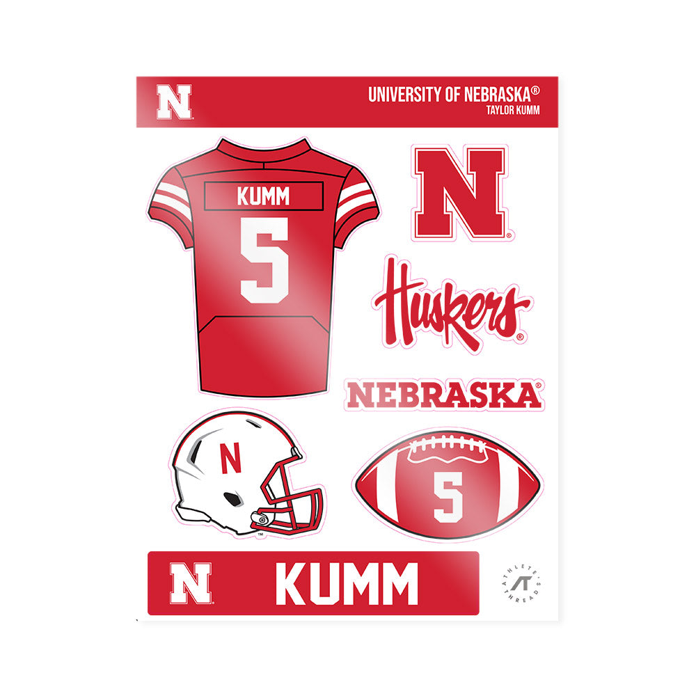 Nebraska - NCAA Football : Taylor Kumm - Sticker Sheet-0