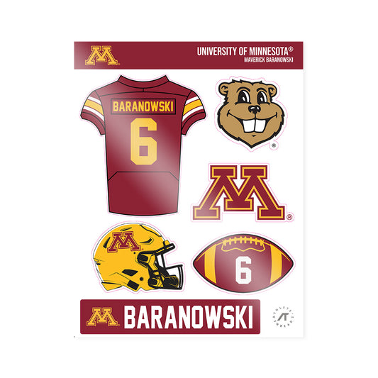 Minnesota - NCAA Football : Maverick Baranowski - Sticker Sheet-0