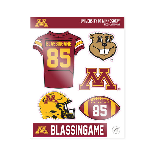 Minnesota - NCAA Football : Rico Blassingame - Sticker Sheet-0