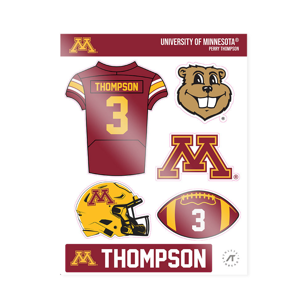 Minnesota - NCAA Football : Perry Thompson - Sticker Sheet-0