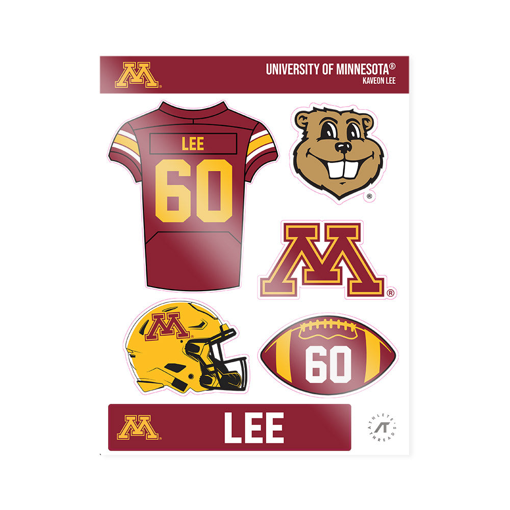 Minnesota - NCAA Football : Kaveon Lee - Sticker Sheet-0