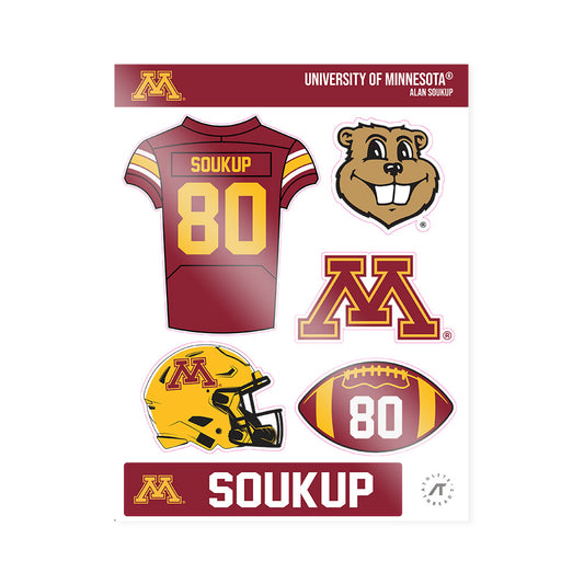 Minnesota - NCAA Football : Alan Soukup - Sticker Sheet-0