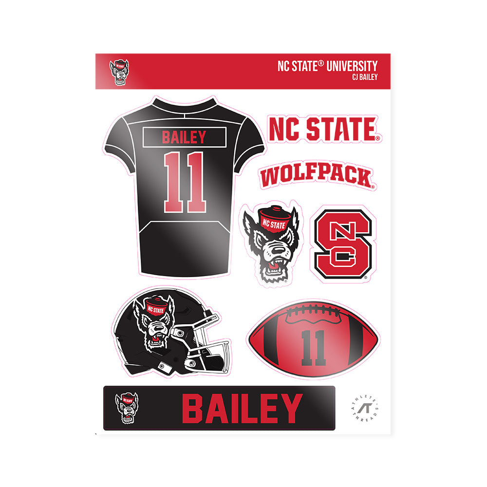 NC State - NCAA Football : CJ Bailey - Sticker Sheet-0