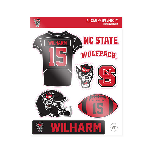 NC State - NCAA Football : Hudson Wilharm - Sticker Sheet-0