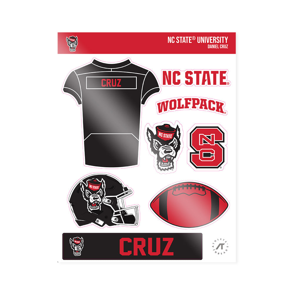 NC State - NCAA Football : Daniel Cruz - Sticker Sheet-0