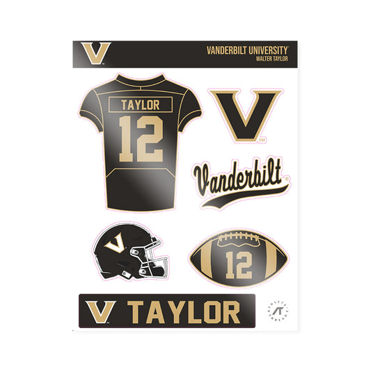 Vanderbilt - NCAA Football : Walter Taylor - Sticker Sheet-0