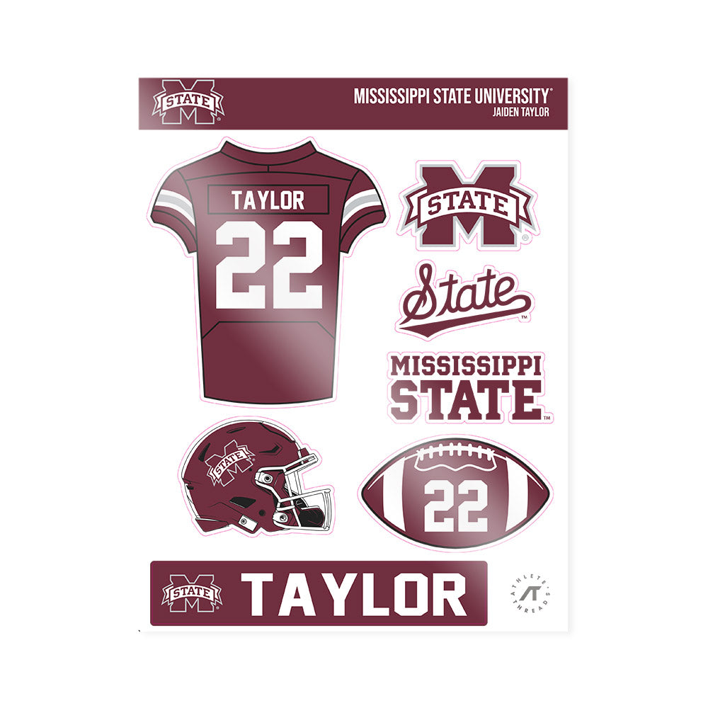 Mississippi State - NCAA Football : Jaiden Taylor - Sticker Sheet-0