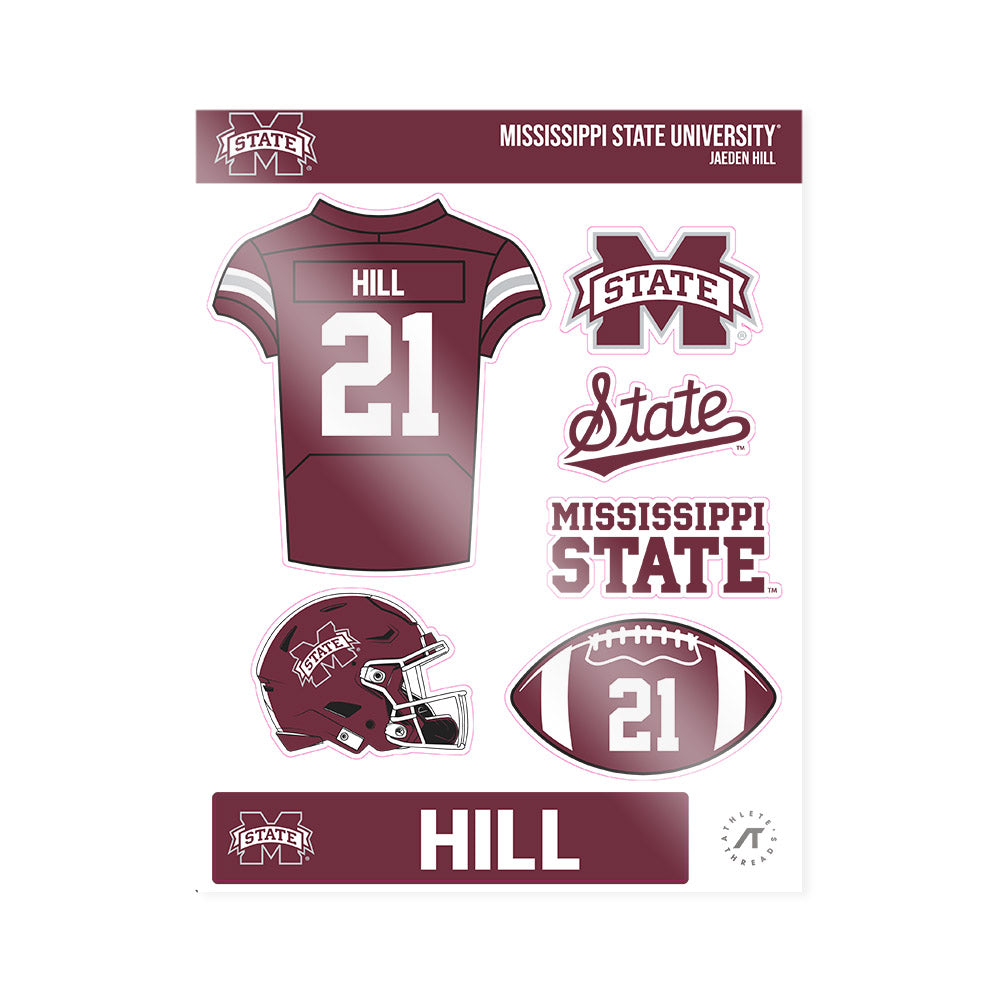 Mississippi State - NCAA Football : Jaeden Hill - Sticker Sheet-0